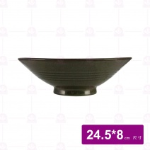 【宜瓷】綠天目日式拉麵碗 24.5x8cm(12入/盒)