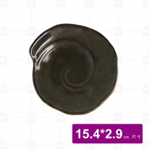 【宜瓷】綠天目取盤6吋 15.4x2.9cm(10入/盒)