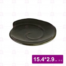 【宜瓷】綠天目取盤6吋 15.4x2.9cm(10入/盒)