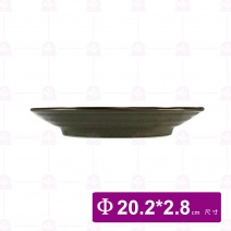 【宜瓷】綠天目圓盤8吋(10入/盒)