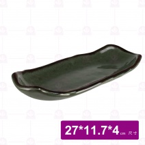 【宜瓷】綠天目燒物盤 27x11.7x4cm(10入/盒)
