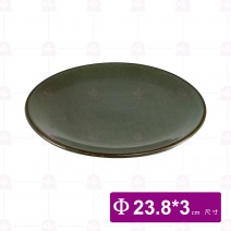 【宜瓷】綠天目圓盤9吋 23.8x3cm(10入/盒)