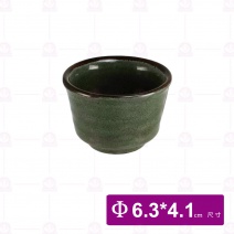 【宜瓷】綠天目酒杯 Φ6.3x4.1cm
