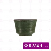 【宜瓷】綠天目酒杯 Φ6.3x4.1cm