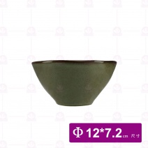 【宜瓷】綠天目手捏碗 16x7.2cm(25入/盒)