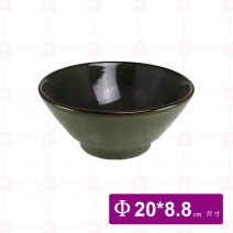 【宜瓷】綠天目碗公8吋 O20x8.8cm (10入/盒)