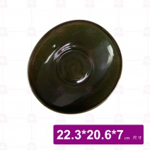 【宜瓷】綠天目刺身缽 22.3x20.6x7cm(12入/盒)