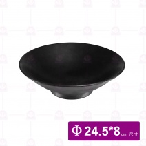 【宜瓷】黑天目日式拉麵碗 24.5x8cm(12入/盒)