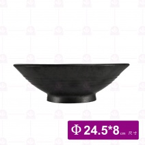 【宜瓷】黑天目日式拉麵碗 24.5x8cm(12入/盒)