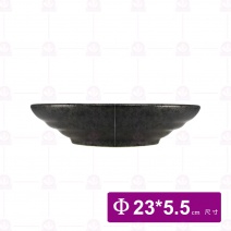 【宜瓷】黑天目棠海深盤 9吋(10入/盒)