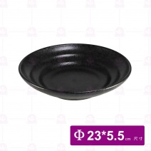 【宜瓷】黑天目棠海深盤 9吋(10入/盒)