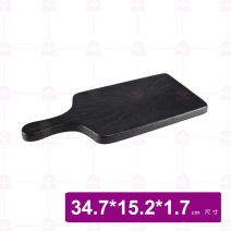 【宜瓷】黑天目把手盤(10入/盒)