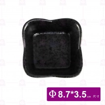 【宜瓷】黑天目花瓣碟(20入/盒)