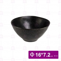 【宜瓷】黑天目手捏碗- 16x7.2cm (25入/盒)