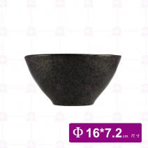 【宜瓷】黑天目手捏碗- 16x7.2cm (25入/盒)