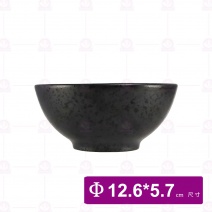 【宜瓷】黑天目飯碗-12.6x5.7cm