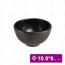 【宜瓷】小湯碗黑天目 10.9x6cm(10入/盒)