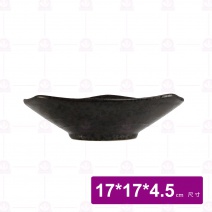 【宜瓷】黑天目多角缽(80入/箱)