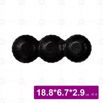 【宜瓷】黑天目三圓碟- 18.8x6.7x2.9cm(30入/盒)