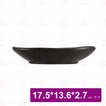 【宜瓷】黑天目小判盤(15入/盒)