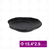 【宜瓷】黑天目取盤6吋 15.4x2.9cm(10入/盒)