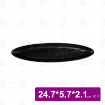 【宜瓷】黑天目手捏小船盤(10入/盒)