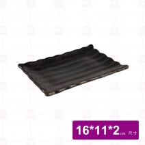 【宜瓷】黑天目小方盤(10入/盒)