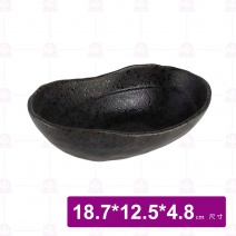 【宜瓷】黑天目橢圓缽(10入/盒)