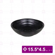 【宜瓷】黑天目中淺缽(10入/盒)