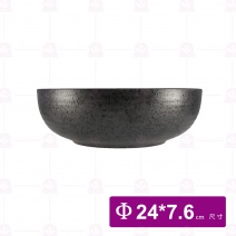 【宜瓷】黑天目厚缽10吋(5入/盒)