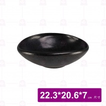 【宜瓷】黑天目刺身缽 22.3x20.6x7cm(12入/盒)