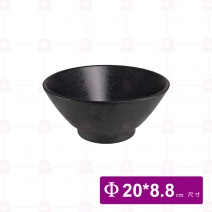 【宜瓷】黑天目碗公8吋 O20x8.8cm (10入/盒)