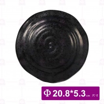【宜瓷】黑天目三角花盤8吋 20.8x5.3cm(15入/盒)