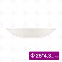 【宜瓷】雪白刷毛圓盤10吋 (15入/盒)