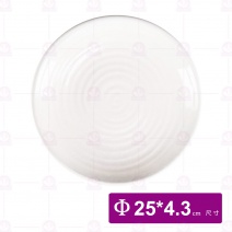 【宜瓷】雪白刷毛圓盤10吋 (15入/盒)