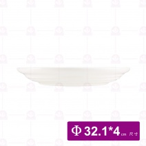 【宜瓷】SW001雪白刷毛圓盤12.5吋 32.14cm(10入/盒)