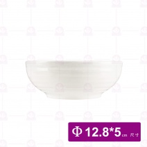 【宜瓷】雪白刷毛4號厚缽 12.8x5cm(10入/盒)