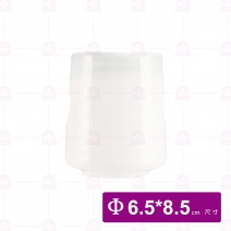 【宜瓷】雪白刷毛雙凹湯吞杯