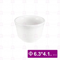 【宜瓷】雪白刷毛酒杯 6.3x4.1cm(60入/盒)