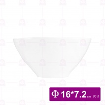 【宜瓷】雪白刷毛手捏碗 16x7.2cm(25入/盒)
