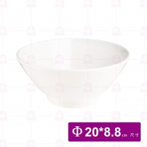 【宜瓷】雪白灰刷毛碗公8吋 O20x8.8cm