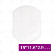 【宜瓷】雪白刷毛削碟 15x11.6x2.9cm(10入/盒)