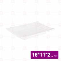 【宜瓷】雪白刷毛小方盤(10入/盒)