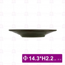 【宜瓷】綠天目圓盤5吋 14.3x2.2cm(10入/箱)
