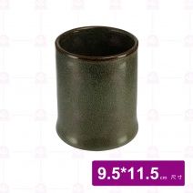 【宜瓷】湯匙桶-綠天目 9.5x11.5cm(36入/箱)