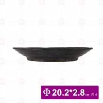  【宜瓷】黑天目圓盤8吋 (10入/箱)