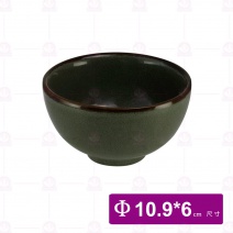 【宜瓷】小湯碗-綠天目 10.9x6cm(10入/盒)