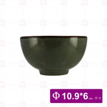 【宜瓷】小湯碗-綠天目 10.9x6cm(10入/盒)