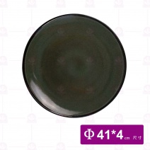 【宜瓷】410大盤 綠天目(5入/箱)