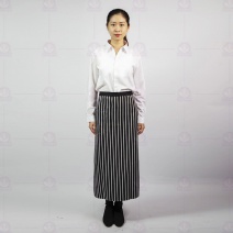 #9019黑色條紋半身加長圍裙 86cm